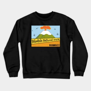 Haleakala National Park Hawaii Vintage Mid-Century Crewneck Sweatshirt